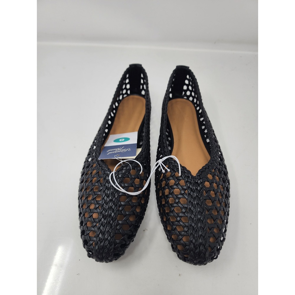 Universal Thread Womens Woven Ballet Flats Black Polyester Casual Size 8.5